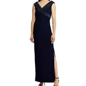 NWT Lauren Ralph Lauren Navy Evening Dress Size 6